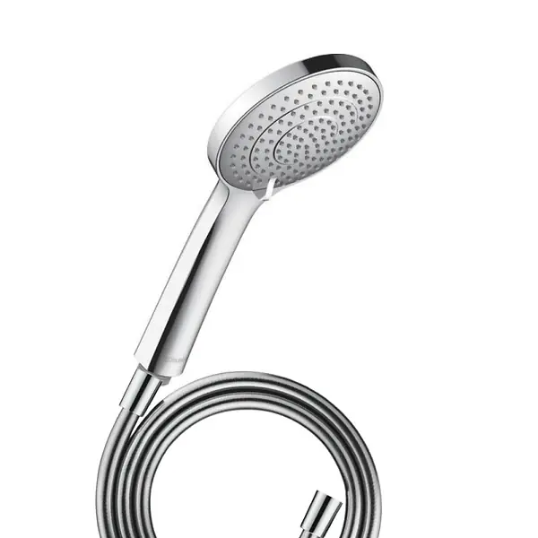 Pommeau de douche 3 jets Universal avec curseur chromé + flexible de douche DURAVIT Nouveauté