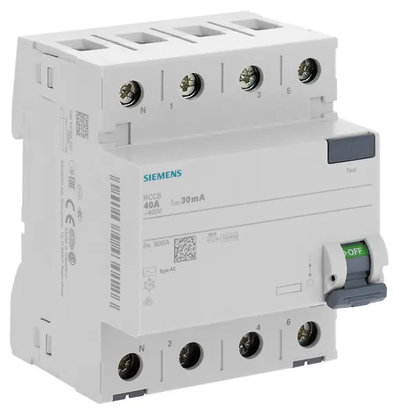 SIEMENS Interrupteur différentiel 4 pôles 30 mA 40 A Type AC Affaire À Saisir