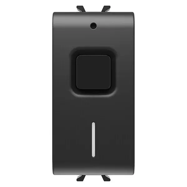Meilleure Vente Interrupteur connecté ChoruSmart avec compteur d‘énergie finition Noir satiné - 1 module - GEWISS - GW12826