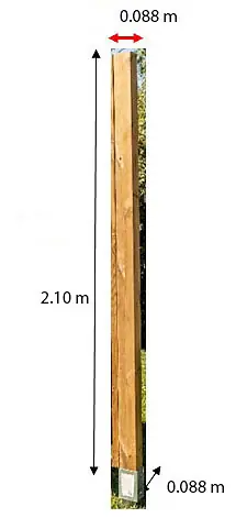 Poteau pour kit brise-vue bois - H.2,00m HABRITA Offre Spéciale