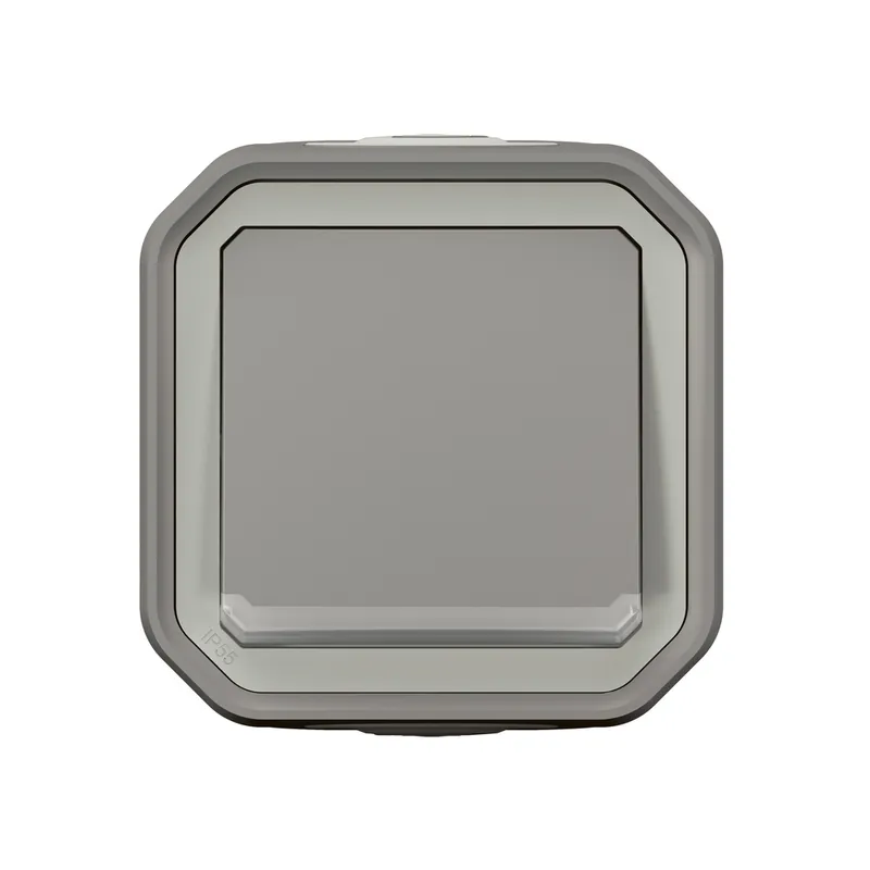 Satisfait Ou Remboursé Interrupteur poussoir saillie gris Plexo IP55 LEGRAND
