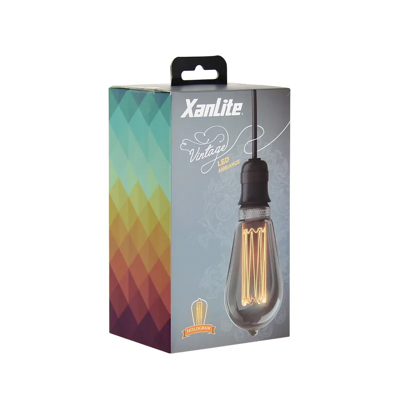 Ampoule LED ST64 Hologramme Edison 4 W = 100 Lumens blanc chaud - XANLITE Prix Promo
