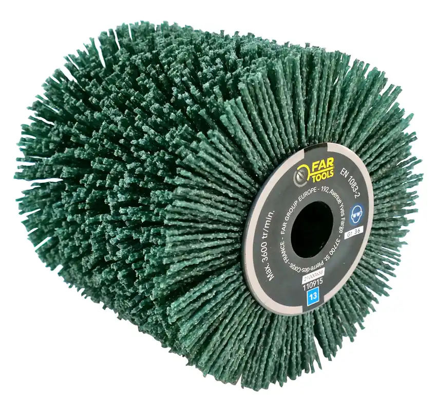 Jusqu'à Épuisement Des Stocks Brosse abrasive nylon vert grain 36 de 120 mm de diamètre FARTOOLS