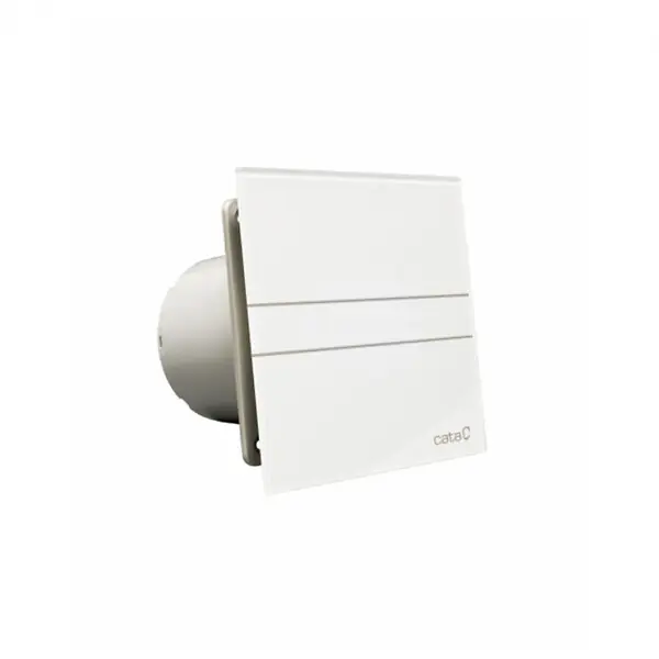 Cata E-100 GT Aérateur extracteur d‘air simple flux, Fonction minuterie, Plaque avant en verre blanc (00900100) Pas Cher