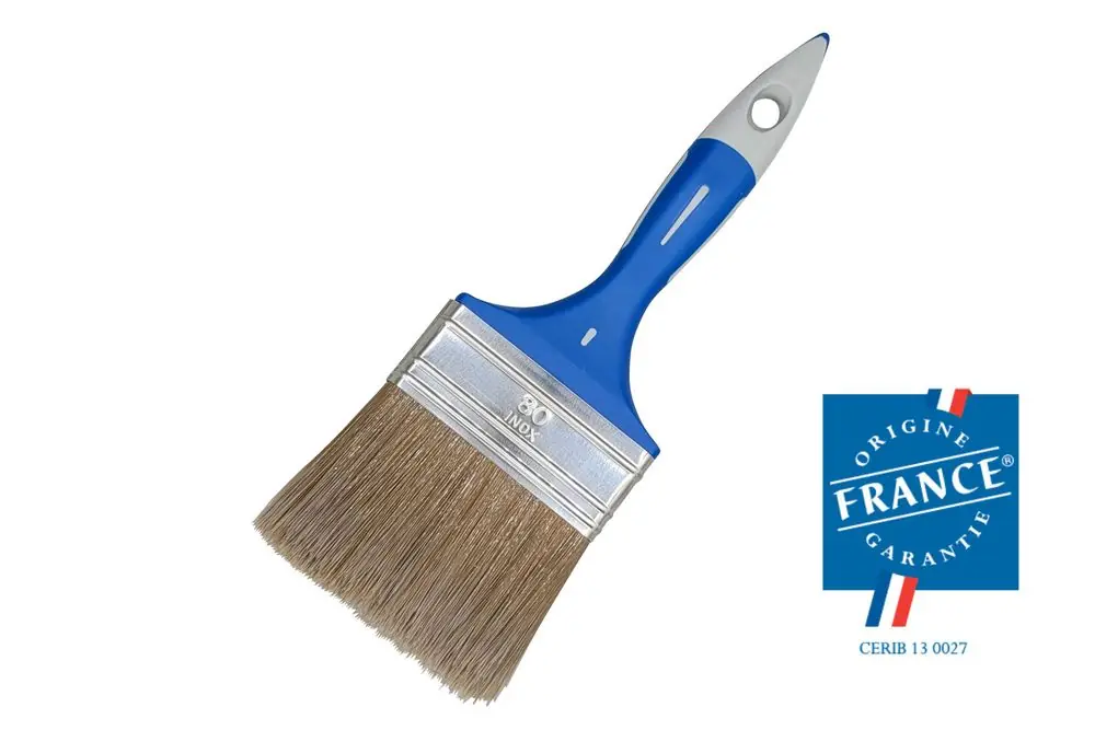 Pinceau plat bi-matière Spécial Lasure et traitement du bois largeur 80mm SAVY Commander Maintenant