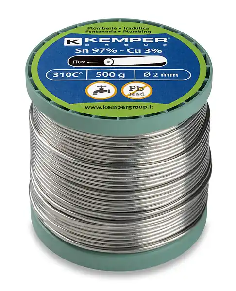 Fil de soudure sans plomb Sn97%Cu3% - Diamètre 2mm - 500 g KEMPER Authentique
