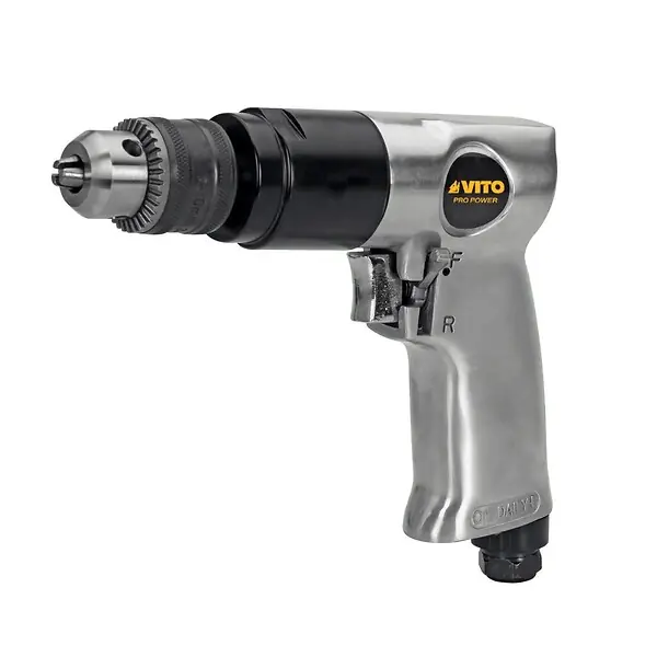 Expédié Aujourd'hui Perceuse pneumatique à air comprimé Foret Ø10 mm Max - 6.2 bar Entraînement 3/8" Conso 142 l/min Vitesse 1800 tr/min VITO