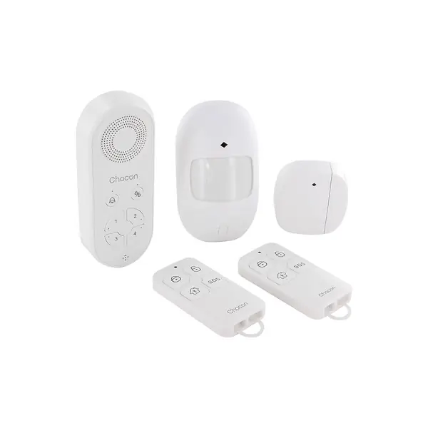 Achetez Aujourd'hui Kit alarme sans fil - Blanc - Avertisseur vocal 80 dB CHACON