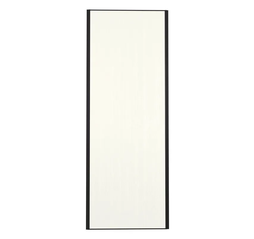 Porte de placard Blanc Nacré Structuré Profil noir H 248,5 x L 92,2 cm YNGENIO Prix Choc