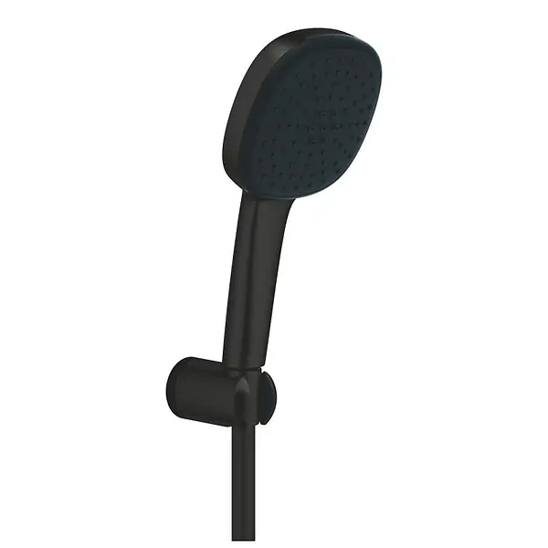 Jusqu'à Épuisement Des Stocks Vitalio Comfort 110 Set de douche avec support mural + Douchette 2 jets, noir mat (G263992431) GROHE