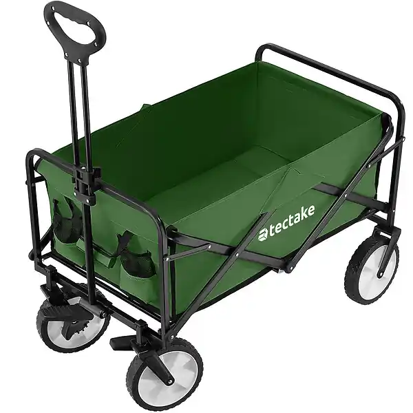 Offre Exclusive Chariot pliable LEON avec freins, capacité de charge 80kg vert TECTAKE