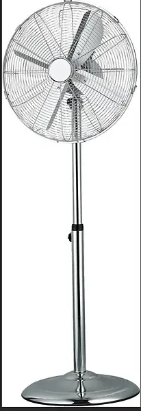 Ventilateur sur pied métal 40 cm - Chrome - 50W Seulement Aujourd'hui
