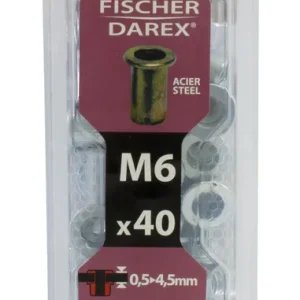 Seulement Aujourd'hui Écrous à sertir tête plate M6 - FISCHER DAREX