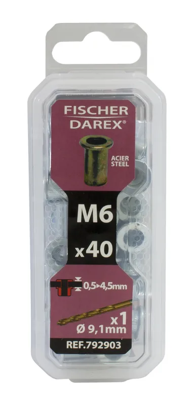Seulement Aujourd'hui Écrous à sertir tête plate M6 - FISCHER DAREX