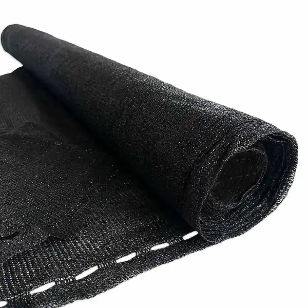 Bâche brise vue 1,5x10 m Noire Polyéthylène renforcée Occultant Jardin TECPLAST Remise