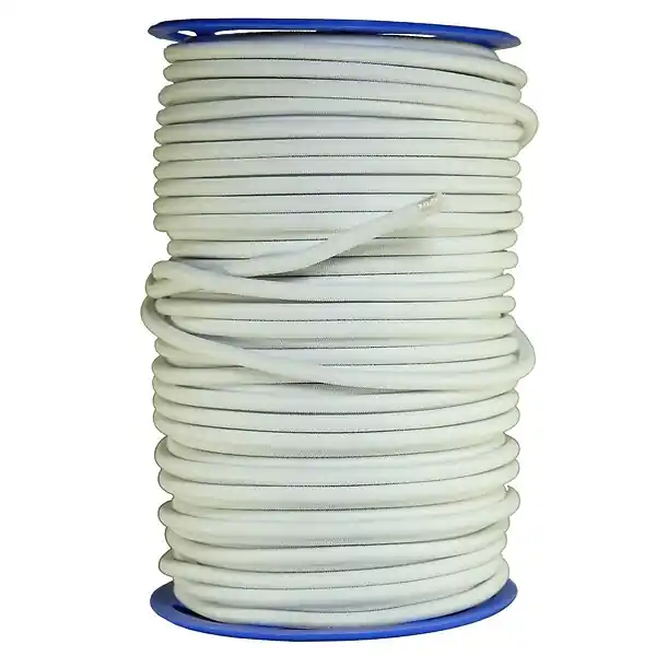 Sandow élastique Diamètre 9 mm 50 mètres Tendeur Couleur Blanc Fixation Baches TECPLAST Nouveauté