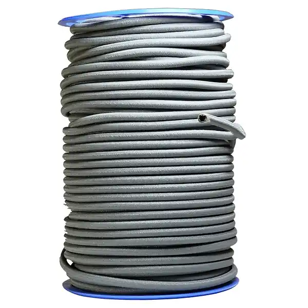Satisfait Ou Remboursé Sandow élastique Diamètre 9 mm 50 mètres Tendeur Couleur Grise Fixation Baches TECPLAST