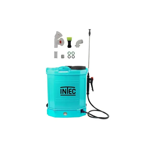 Pulvérisateur à batterie à dos 16L - Pression 5 Bar Lance extensible 3 Buses Pulvérisateur électrique INTEC Retour Gratuit