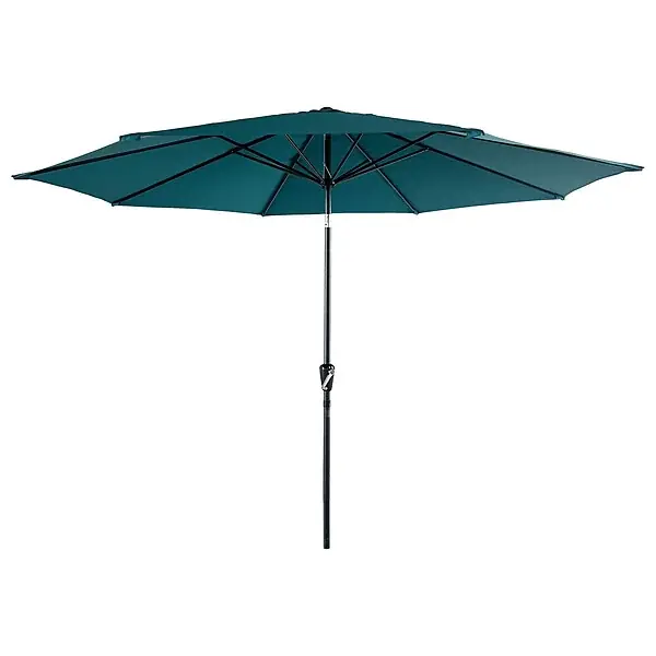 Offre Exclusive Parasol droit HAPUNA rond 3,30m de diamètre bleu HAPPY GARDEN