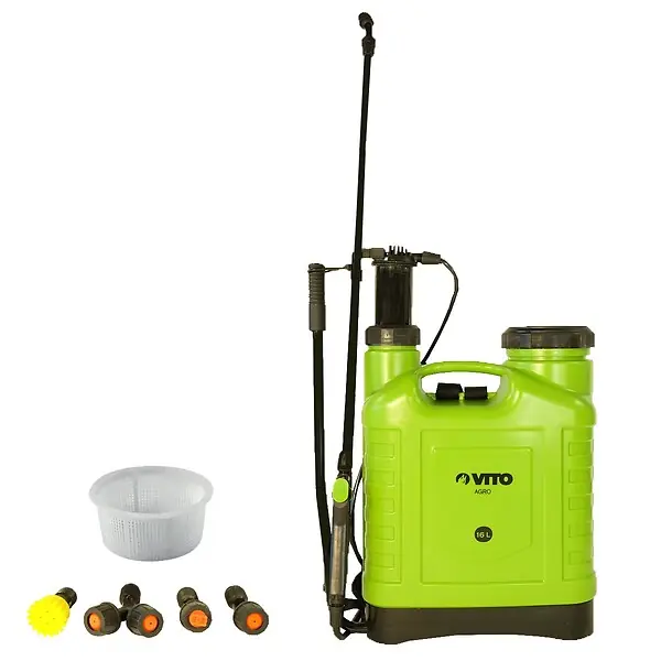 Pulvérisateur à main 16L Spray et Jet Végetaux accessoires 3 buses Jardin, Potager, Toiture VITO Authentique