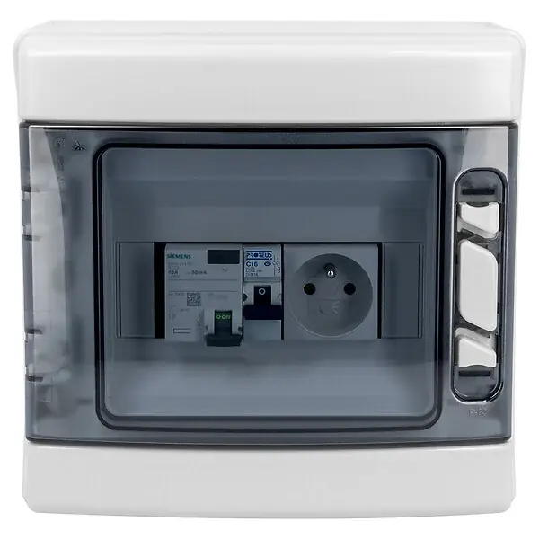 BATILEC Tableau pré-équipé ID 40A AC, disjoncteur 16A, prise modulaire 2P+T 16A. Offre Du Jour