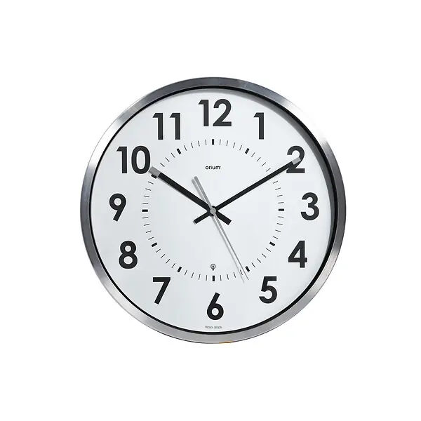 Authentique Horloge radio contrôlée Abylis Ø30cm - alu - Orium