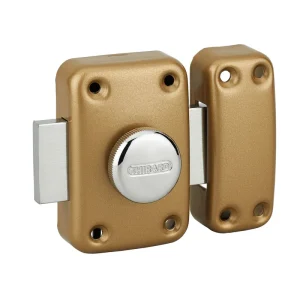 Quantité Limitée Verrou automatique de porte intérieure Apache boitier 60 x 90 doré THIRARD