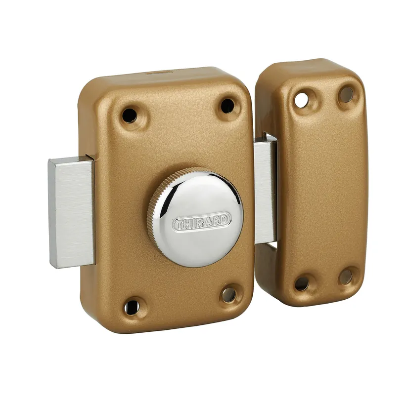 Quantité Limitée Verrou automatique de porte intérieure Apache boitier 60 x 90 doré THIRARD