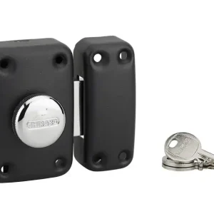 Verrou de porte d‘entrée Apache à bouton et cylindre 45 mm noir 3 clés THIRARD Retour Gratuit