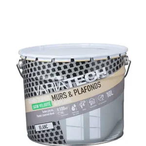 Peinture murs et plafonds - Blanc satin velouté 10L VARIATECH Affaire À Saisir