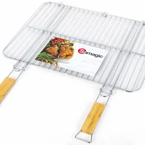 Bon Plan Grille de barbecue double 51 x 38 cm SOMAGIC