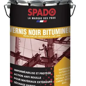 Prix Promo Vernis bitumineux - Noir - 4L SPADO