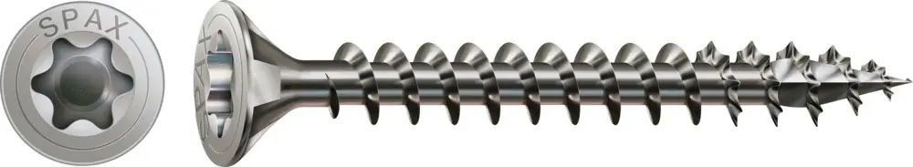 Vis inox tête fraisée T-star 3,5 x 25 mm par 200 SPAX Vente Directe