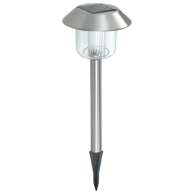 Bornes à piquer solaires LED détecteur crépusculaire métal IP44 20 lumens RVBW par 6 - XANLITE Prix Cassé