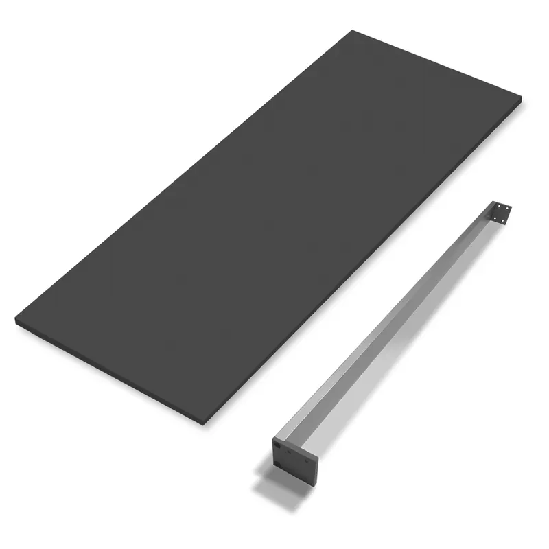 Bon Marché Plateau de salle de bains Thana avec renfort L120 x H1,6 x P46 cm panneau de particules anthracite mat
