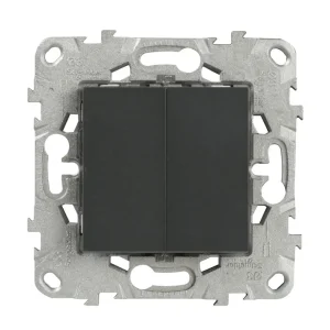 Top Vente Interrupteur va-et-vient et bouton poussoir anthracite - Unica SCHNEIDER ELECTRIC