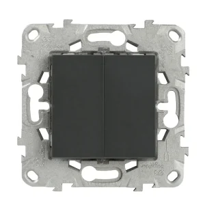 Double bouton poussoir anthracite - Unica SCHNEIDER ELECTRIC Affaire À Saisir