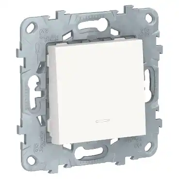 Interrupteur va-et-vient avec témoin lumineux blanc - Unica SCHNEIDER ELECTRIC Petit Prix