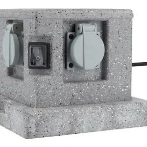 Borne jardin IP44 4 x 16A + 2 interrupteurs câble H07RN-F 3G1,5mm² 4,5m - Zenitech Petit Prix