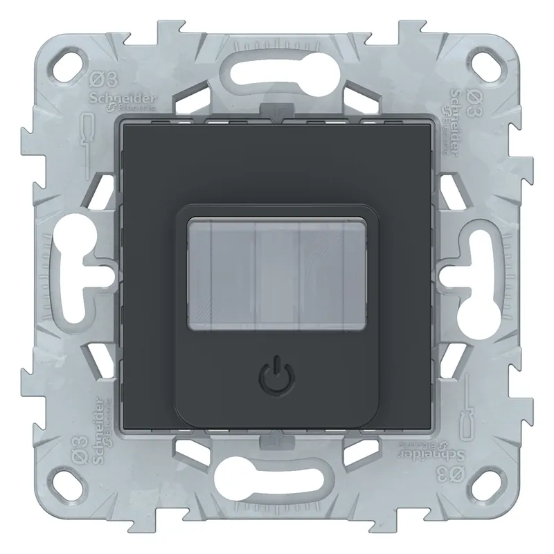 Remise Détecteur de mouvements + bouton poussoir anthracite - Unica SCHNEIDER ELECTRIC