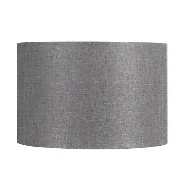 Abat-jour Rond Fenda Slv - Ø 300mm - H 200mm - Textile - Gris Réduction