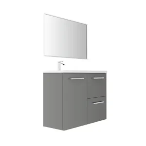 Pas Cher Set de 2 tiroirs en MDF - Gris clair - l50xP45cm VIF