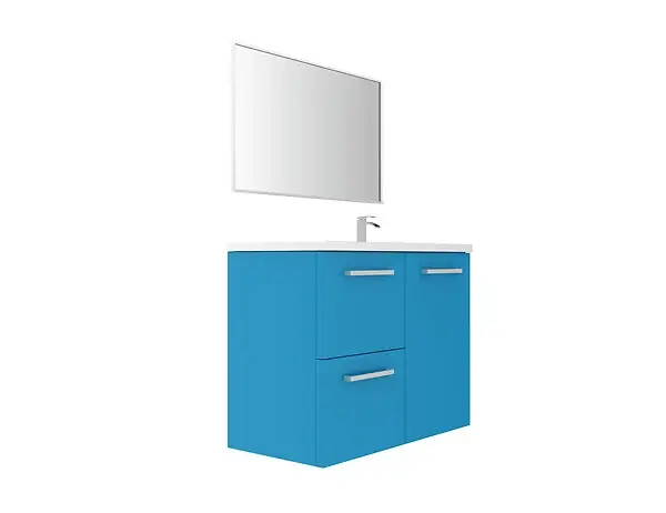 Acheter Direct Set de 2 tiroirs en MDF - Bleu - l50xP45cm VIF