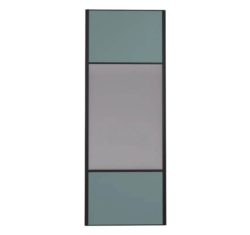 Porte de placard Miroir et Opale Profil noir H 248,5 x L 62,2 cm YNGENIO Réduction