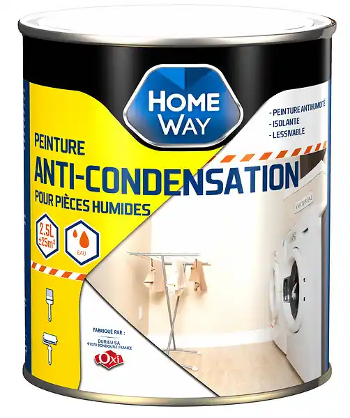 Peinture anti-condensation - Blanc - 2.5 L HOMEWAY Expédition Rapide