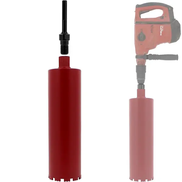 Solde Couronne diamant Ø 127 mm avec adaptateur pour perceuse et perforateur SDS-max GT MARKET