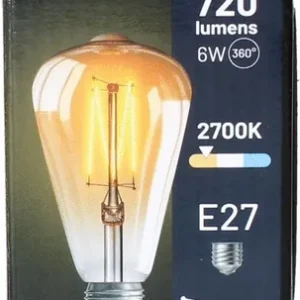 Satisfait Ou Remboursé Ampoule LED EDISON ambrée 6W 720 lumens dimmable blanc chaud - ARLUX