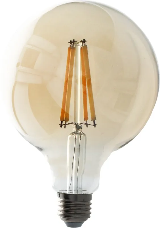 Satisfait Ou Remboursé Ampoule LED Globe diamètre 125 mm ambrée 6W 720lm dimmable blanc chaud - ARLUX