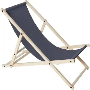 Offre Exclusive Lot de 2 transats en bois "Chilienne" - 107 x 56.5 x 81 cm - Gris HABITAT ET JARDIN