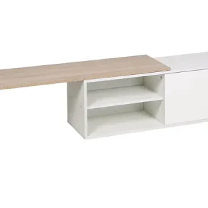Nouvelle Collection Table basse "Melinda" - Blanc/Chêne HABITAT ET JARDIN